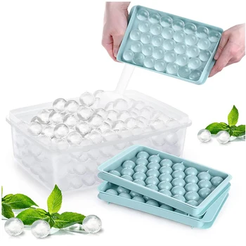 buz topu makinesi kalıpları de silicona BPA Ücretsiz Çıkarılabilir Kapaklı Kalıp Buz küp tepsiler Buz Küpü Kalıp Mutfak Aksesuarları