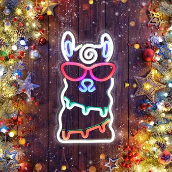Wanxıng Led alpaka Neon ışık renkli Neon Burcu lambaları ev dekor USB Powered duvar sanatı Noel dekoratif gece Lambası parti hediye