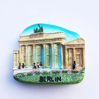 Yaratıcı Manyetik Buzdolabı mıknatısı Berlin, almanya'nın Başkenti, Brandenburg Kapısı turistik hediyelik Dekorasyon El Sanatları