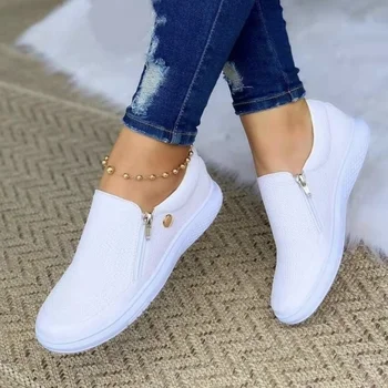 Bayan Loafer'lar Bahar Yaz gündelik ayakkabı Üzerinde Kayma Bayanlar vulkanize ayakkabı Nefes düz ayakkabı Eğitmenler Kadın Ayakkabı
