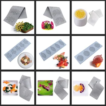 Mercan / Tüy / Yaprak / Kelebek / Petek Tasarım Dantel Mat Fondan Kek Kalıp Şeker Zanaat Silikon Ped Kek Dekorasyon Araçları Bakeware