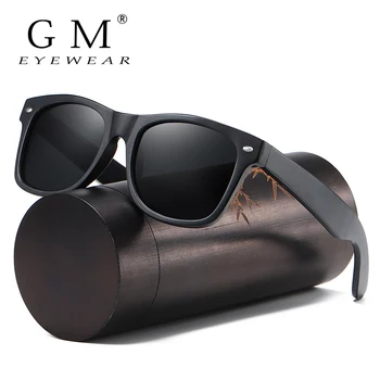 GM Polarize Güneş Gözlüğü %100 % Doğal Ahşap güneş gözlüğü çerçevesi Bambu Siyah güneş gözlüğü Erkekler / Eomen Lüks Vintage Güneş Gözlüğü UV400