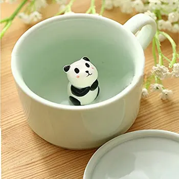 Yeni Kahve Süt Çay Seramik Kupalar-3D Hayvan Sabah Fincan panda İçinde sabah içecek düğün doğum günleri İçin En İyi Hediye