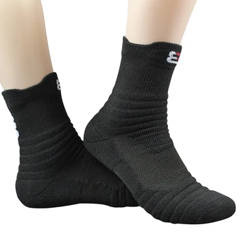 1 Çift spor çorapları Adam basketbol çorapları Orta Tüp Kalınlaşma Havlu Alt Pamuk Çorap Çalıştırmak İçin Badminton Tenis Spor Çorap