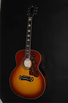 ücretsiz kargo AAA Byron jumbo akustik / elektro gitar kiraz patlama inanılmaz sağlam ladin üst gitar klasik kuş halk