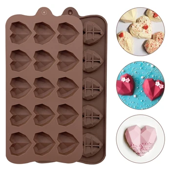 Aşk Kalıp Silikon Pişirme Aksesuarları DIY Çikolata Şeker Kalıpları Fudge Cupcake Dekorasyon Malzemeleri Pişirme Araçları Kek Kalıpları